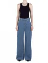Etica Marley Ultra High Rise Baggy Jean In Spring Mist In Blue