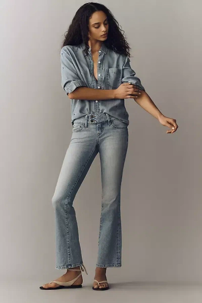 Etica Missy Low-rise Bootleg Jeans In Blue