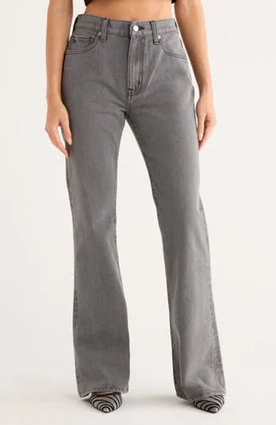 Etica Ética Nina High Waist Flare Jeans In Gray
