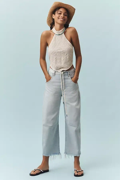 Etica Quinn High-rise Relaxed Barrel Jeans In Blue