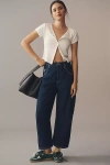 Etica Quinn High-rise Relaxed Barrel Jeans In Blue