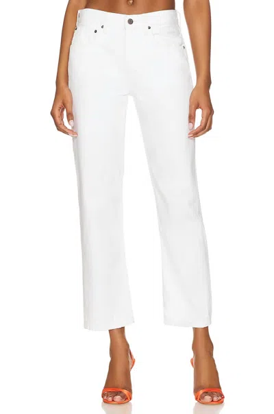 Etica Rhea Mid Rise Crop Jean In Vintage White