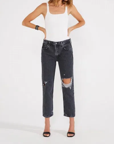 Etica Rhea Midrise Straight Crop In Smokey Mountain In Multi