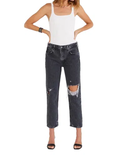 Etica Rhea Midrise Straight Crop In Smokey Mountain In White