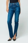 Etica Rialto Twist-seam Slim Straight Jeans In Chrome Diopside