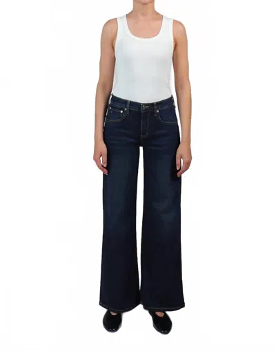 Etica Romi French Wide Leg Pants In Storm Chaser In Blue