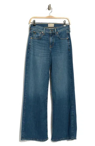Etica Ética Romi Mid Rise Wide Leg Jeans In Blue