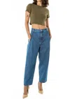 Etica Rose Relaxed Pleat Pant In Salina In Blue