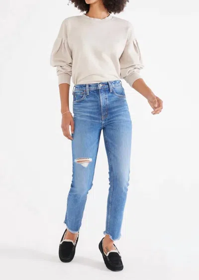 Etica Scarlet Mid Rise Slim Pant In Midnight Frost In Multi