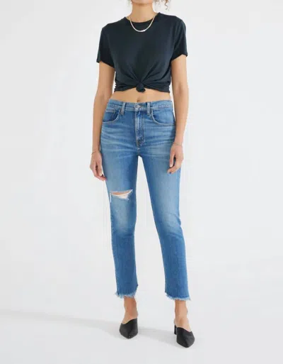 Etica Scarlet Midrise Slim Fit Jeans In Midnight Frost In Blue