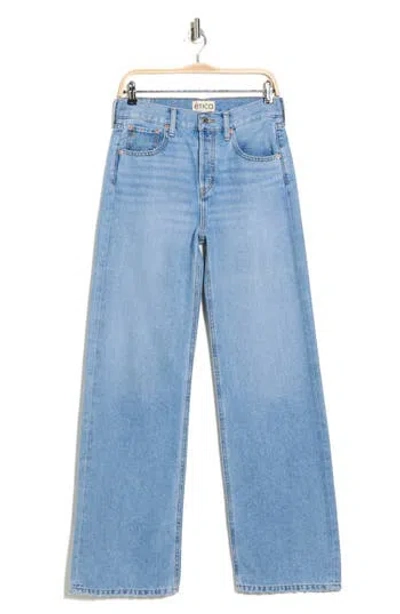 Etica Ética Stanton Relaxed Wide Leg Jeans In Blue