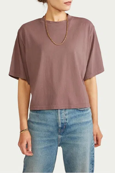 Etica Sylvie Boxy Organic Cotton T-shirt In Perppercorn In Pink