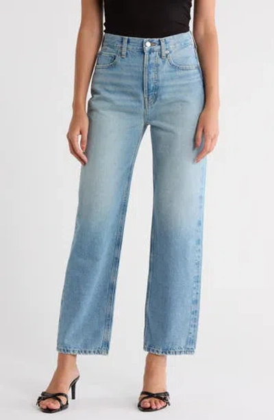 Etica Ética Tyler High Waist Straight Leg Jeans In Blue