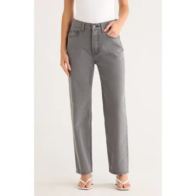 Etica Ética Tyler High Waist Straight Leg Jeans In Gray