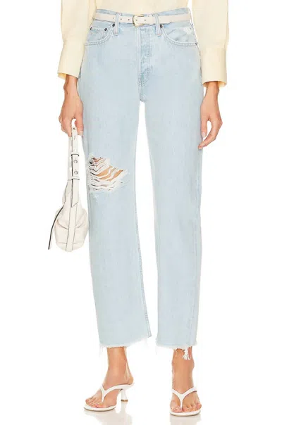 Etica Tyler Straight Crop Jeans In Blue Mist