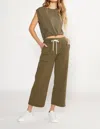 Etica Vivian Wide Leg Terry Pant In Sea Turtle In Multi