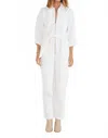 Etica Zeta Carpenter Jumpsuit In Vintage White In White