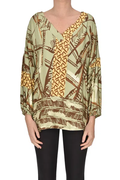Etici Printed Blouse In Green