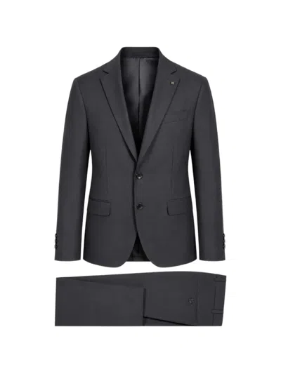 Etiem Textil S.l. 노치드 라펠 싱글 브레스티드 수트 In Blue