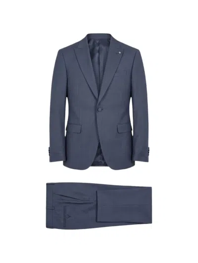 Etiem Textil S.l. Single-breasted Notched-lapels Suit In Blue