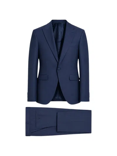 Etiem Textil S.l. Single-breasted Peak-lapel Suit In Blue