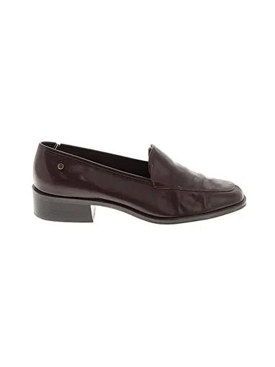 Pre-owned Etienne Aigner Flats In Burgundy
