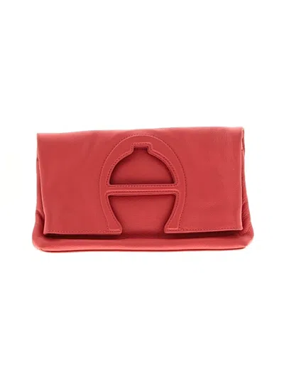 Pre-owned Etienne Aigner Leather Clutch In Red