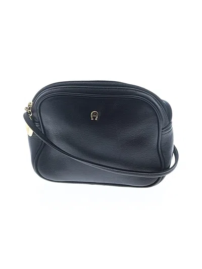Pre-owned Etienne Aigner Leather Crossbody Bag In Black