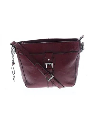 Pre-owned Etienne Aigner Leather Crossbody Bag In Burgundy