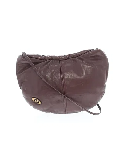Pre-owned Etienne Aigner Leather Crossbody Bag In Burgundy