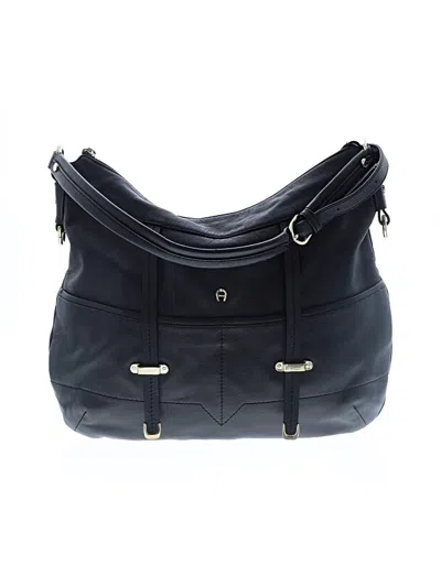 Pre-owned Etienne Aigner Leather Hobo Bag In Black