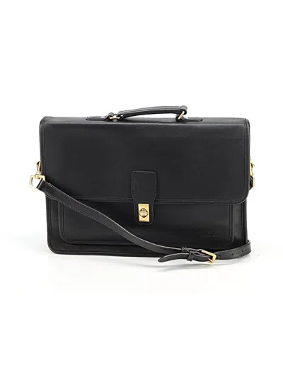 Pre-owned Etienne Aigner Leather Messenger In Black