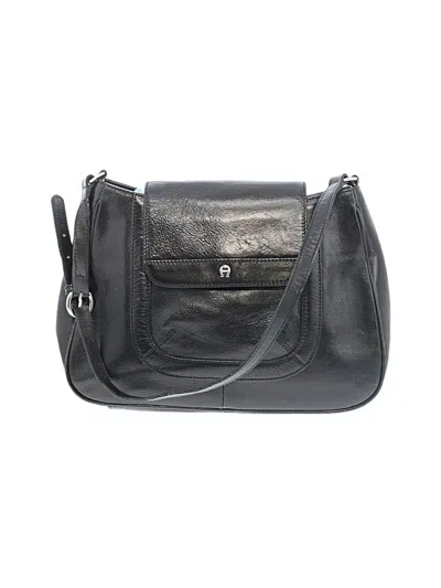 Pre-owned Etienne Aigner Leather Shoulder Bag In Black