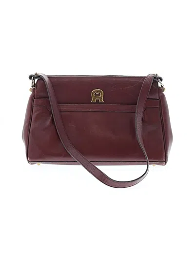 Pre-owned Etienne Aigner Leather Shoulder Bag In Burgundy