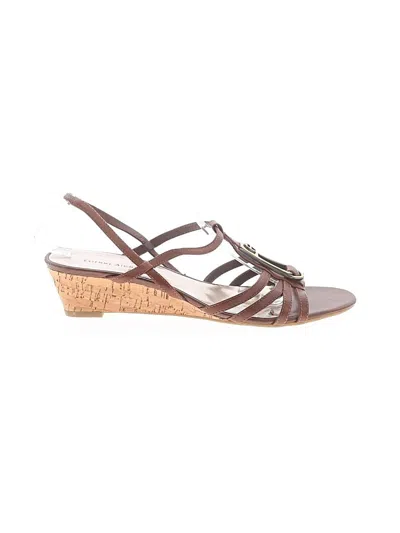 Pre-owned Etienne Aigner Wedges In Brown
