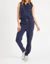 Etienne Marcel Utility Sleeveless Jumpsuit In Aviator Blue In Navy