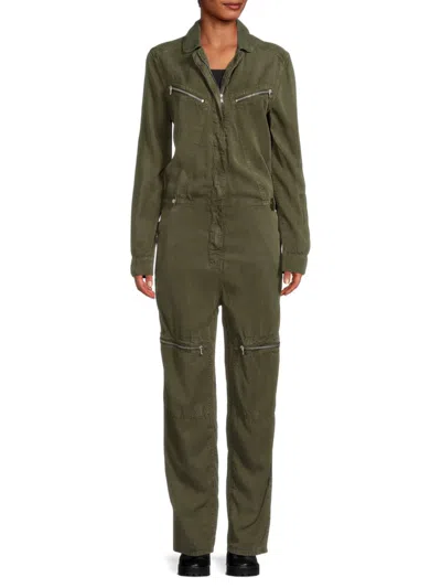 Etienne Marcel Women's Aviator Jumpsuit In Military