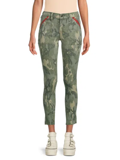 Etienne Marcel Women's Camo High Rise Skinny Jeans In Green