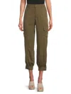 Etienne Marcel Women's Cropped Cargo Pants In Green