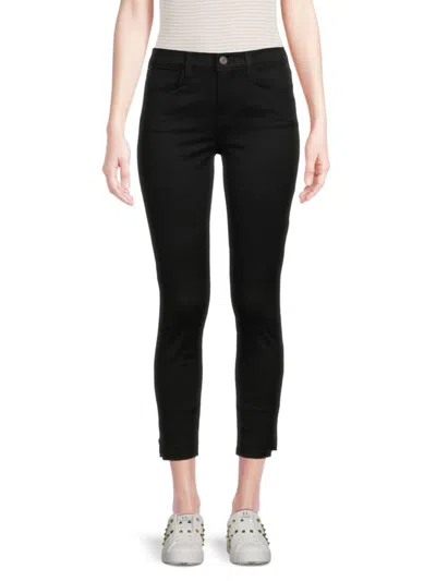 Etienne Marcel Women's High Rise Zip Skinny Ankle Jeans In Black