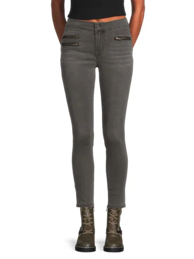 Etienne Marcel Women's Leopard Skinny Jeans In Grey