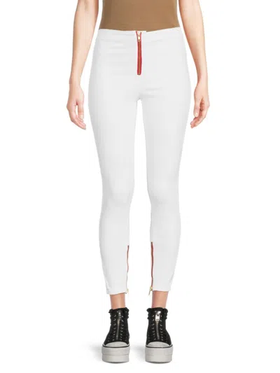Etienne Marcel Women's Mid Rise Cropped Jeans In White