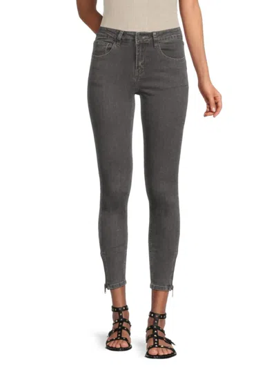 Etienne Marcel Women's Skinny Fit Cropped Jeans In Grey