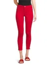Etienne Marcel Women's Skinny Fit Cropped Jeans In Red