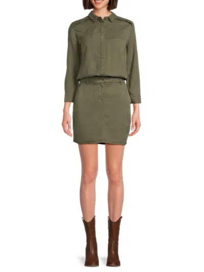 Etienne Marcel Women's Tencel Shirt Dress In Military