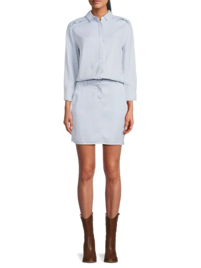 Etienne Marcel Women's Tencel Shirt Dress In Sky Blue