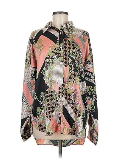 Pre-owned Etiquette Long Sleeve Blouse In Pink