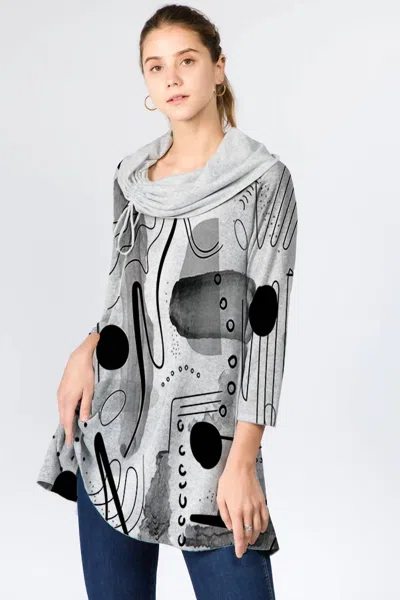 Et'lois Nancy Cowl Neck Tunic In Lowa In Multi