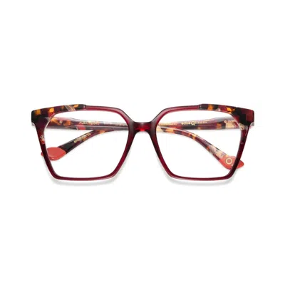Etnia Barcelona Alba Oversized Tortoiseshell Square Frame Eyeglasses In Red