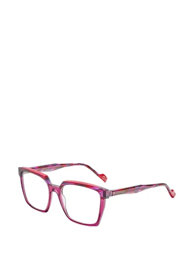 Etnia Barcelona Apfel Square Frame Glasses In Pink